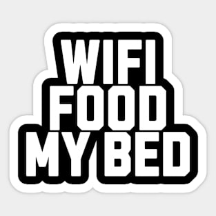 Wifi Food My Bed Sticker